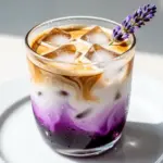 honey lavender iced latte - featured image