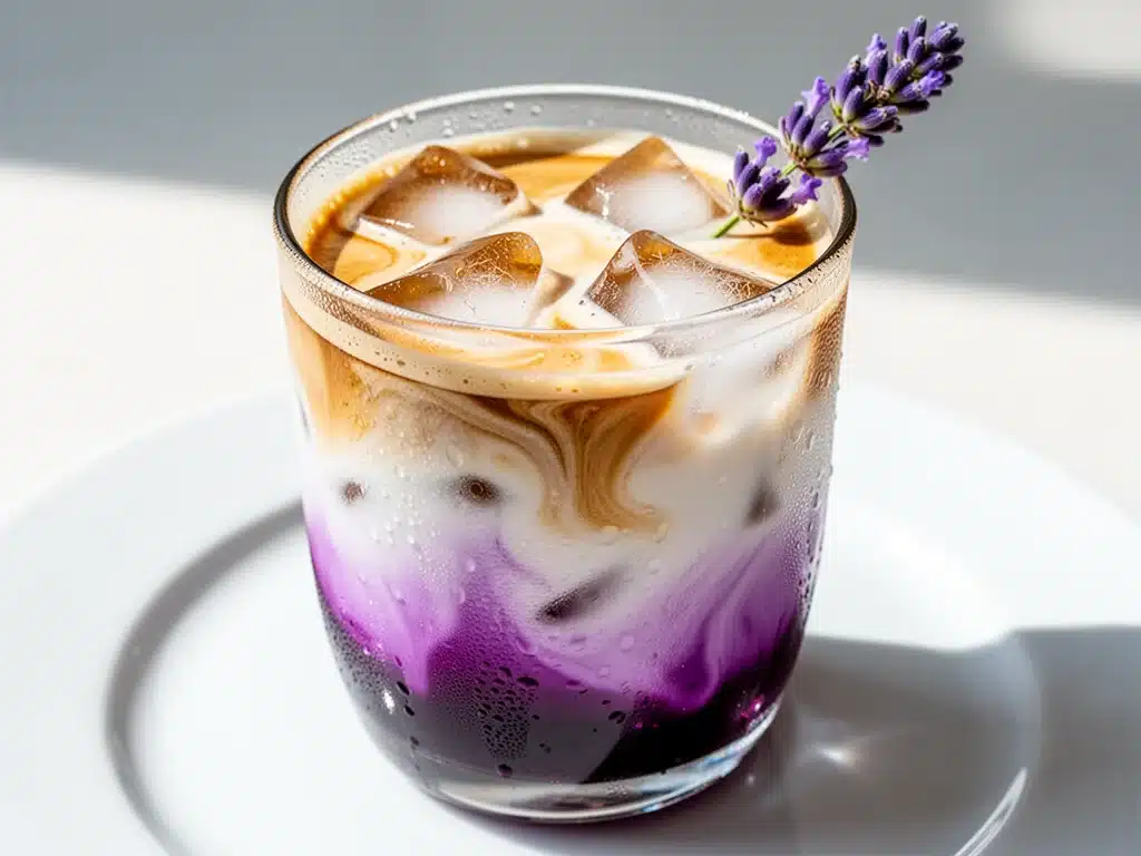 honey lavender iced latte - featured image