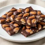 sugar-free dark chocolate almond bark - featured image