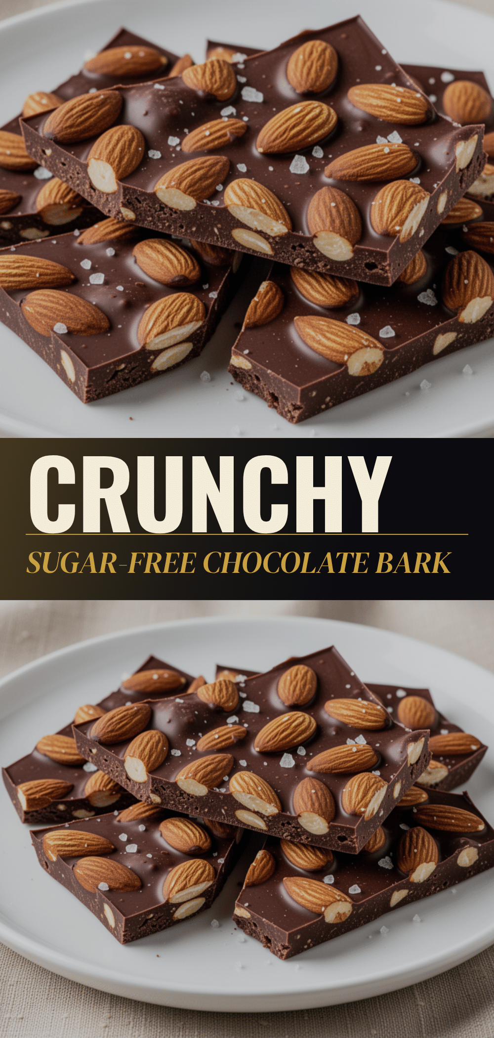 Sugar-Free Dark Chocolate Almond Bark: 5-Ingredient Healthy Snack 5 sugar-free dark chocolate almond bark recipe
