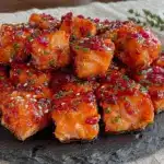 Baked Honey Sriracha Salmon Bites - featured image
