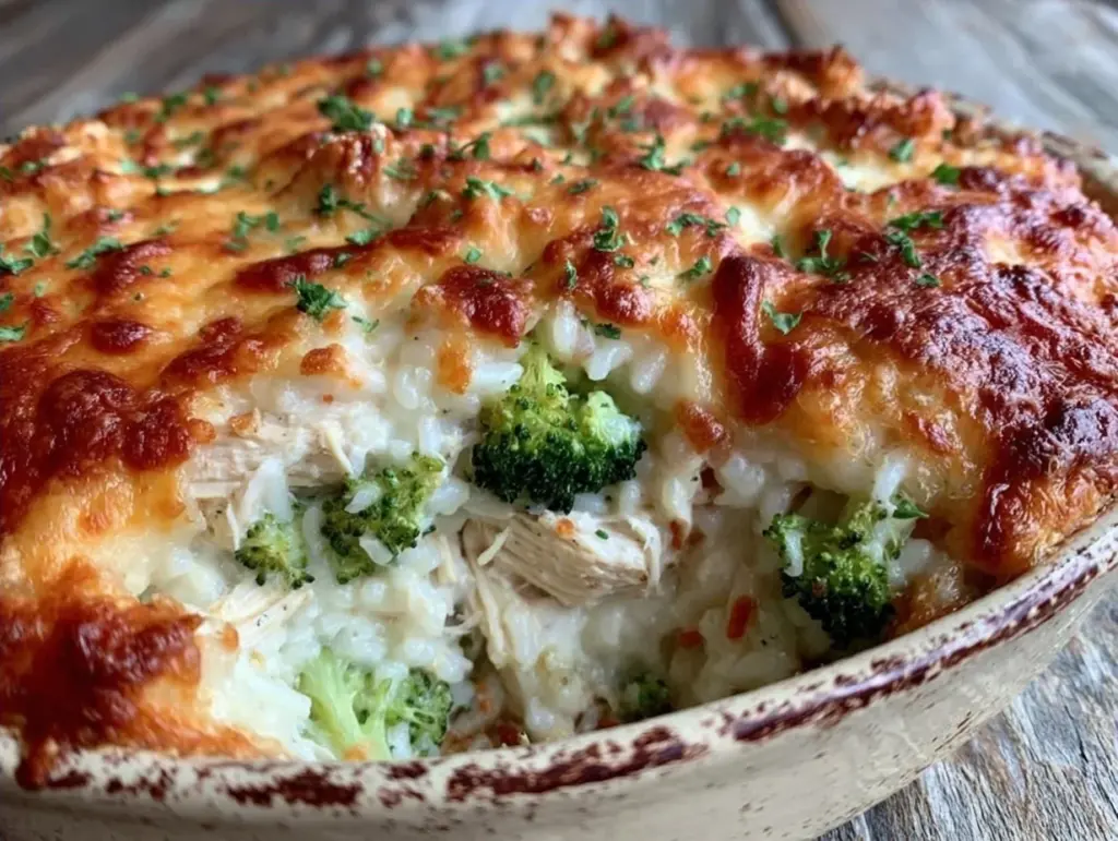 Cheesy Chicken Broccoli Rice Casserole - featured image