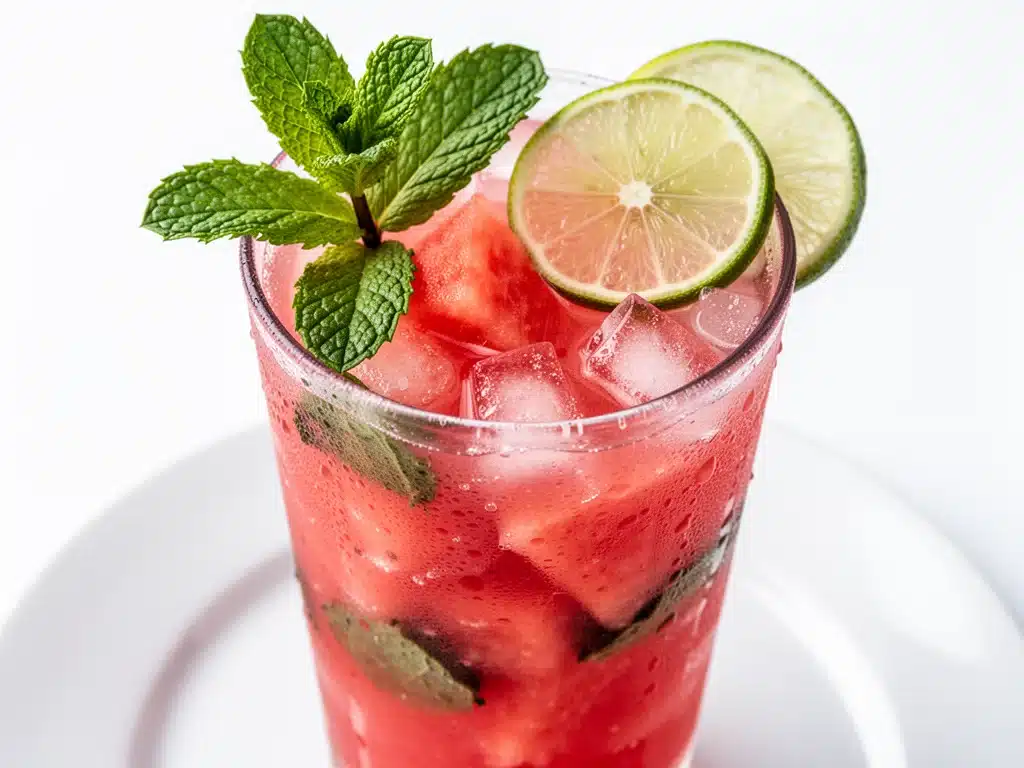 chilled watermelon mint drink - featured image