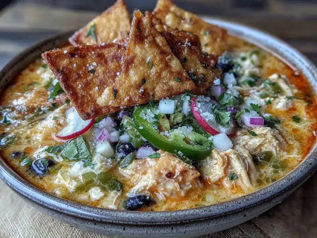 creamy chicken tortilla soup - featured image