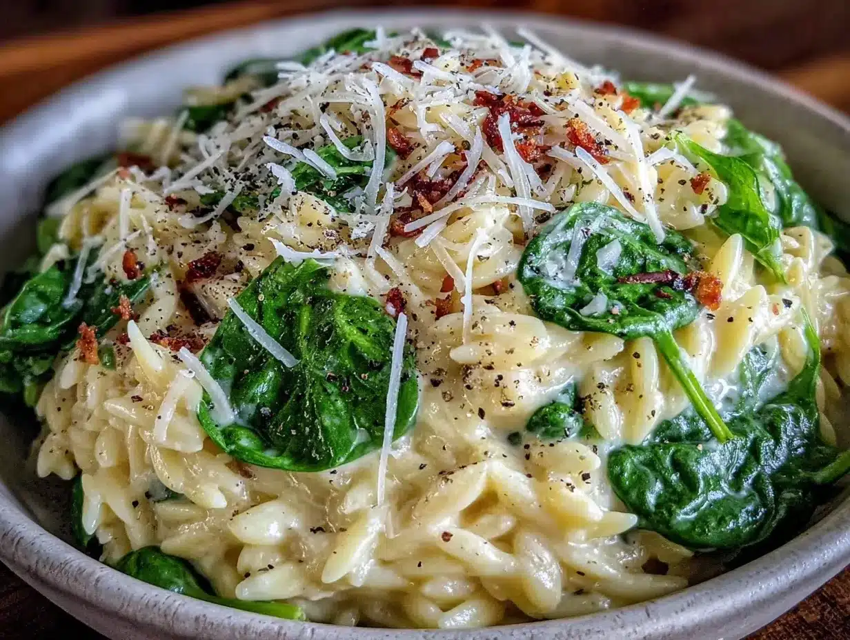 Best Creamy Garlic Parmesan Orzo on the Grill 4 creamy garlic parmesan orzo preparation steps