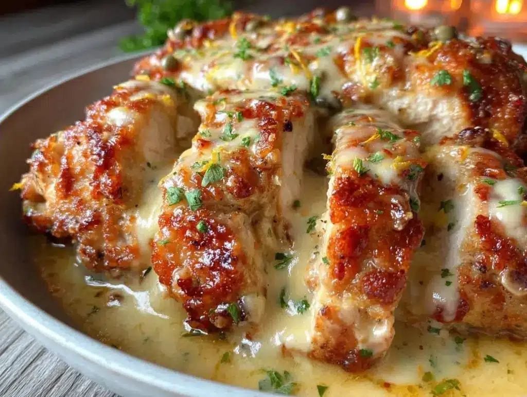 creamy lemon butter chicken piccata - featured image