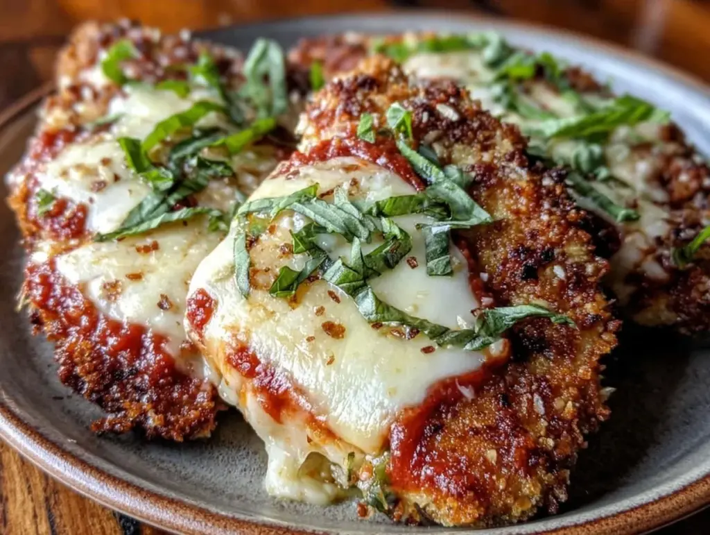 crispy baked chicken parmesan - featured image