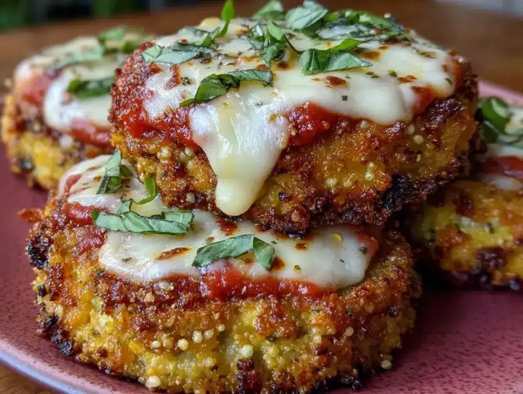 Crispy Baked Eggplant Parmesan Stacks - featured image