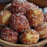 crispy cinnamon sugar air fryer doughnut bites - featured image