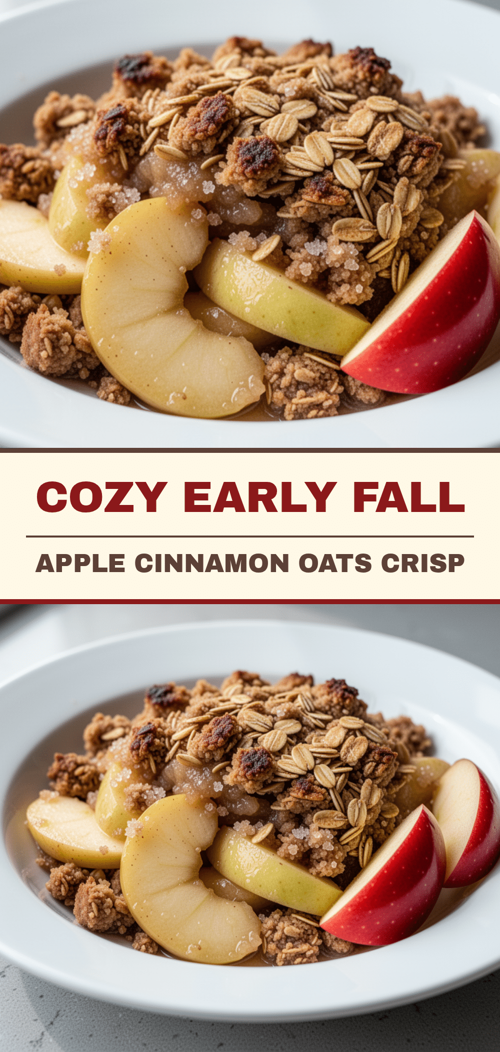 Early Fall Apple Cinnamon Oats Crisp: 5-Ingredient Cozy Dessert 5 early fall apple cinnamon oats crisp recipe