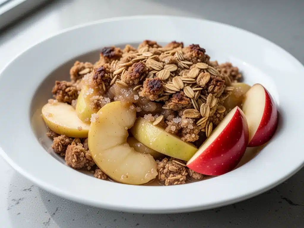 early fall apple cinnamon oats crisp - featured image