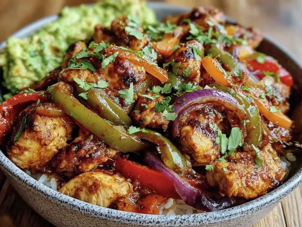 Easy Air Fryer Chicken Fajita Bowls - featured image