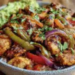 Easy Air Fryer Chicken Fajita Bowls - featured image