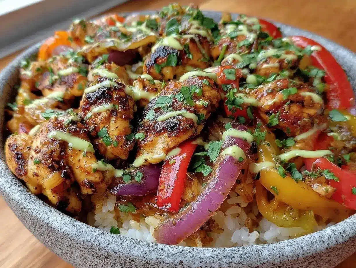 Easy Air Fryer Chicken Fajita Bowls in 20 Min 4 Easy Air Fryer Chicken Fajita Bowls preparation steps