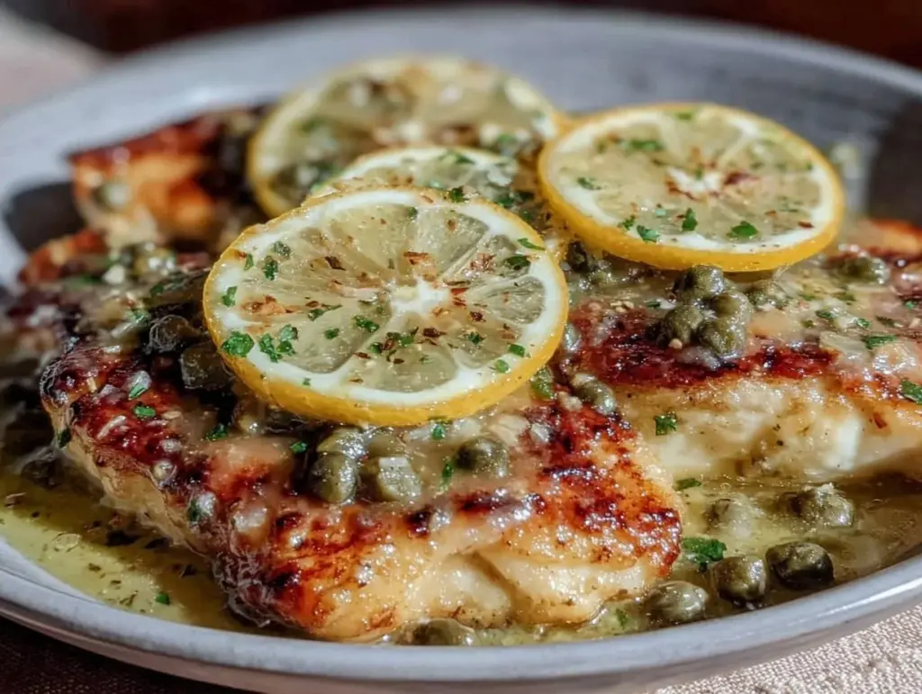 easy creamy lemon chicken piccata - featured image