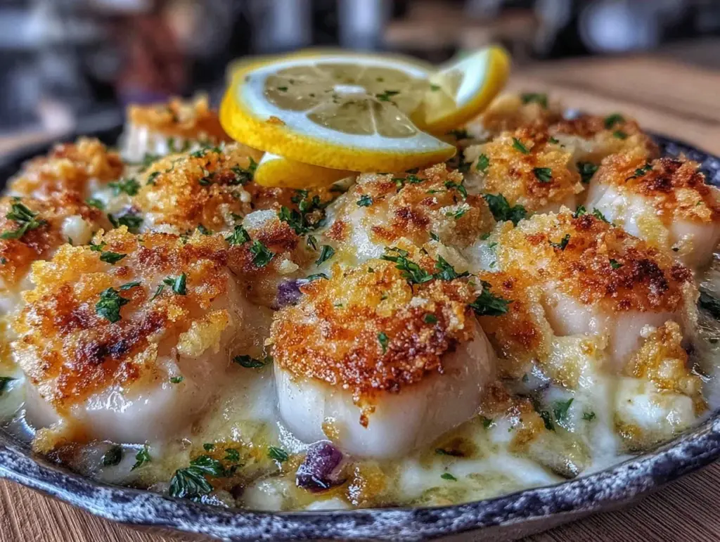 Home 1 easy garlic butter scallops - featured image