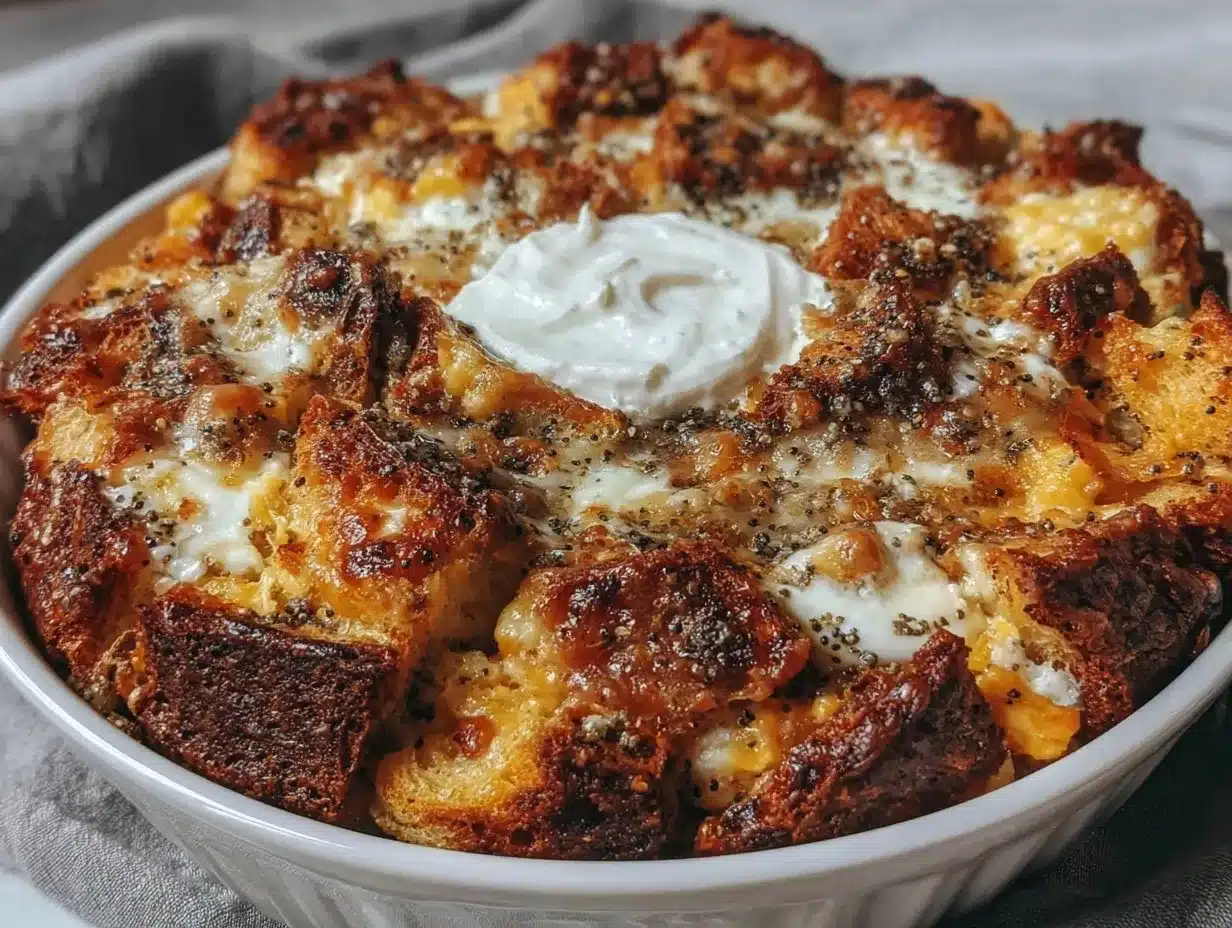 Everything Bagel Strata: Gentle Self-Care Meal 4 Everything Bagel Strata preparation steps