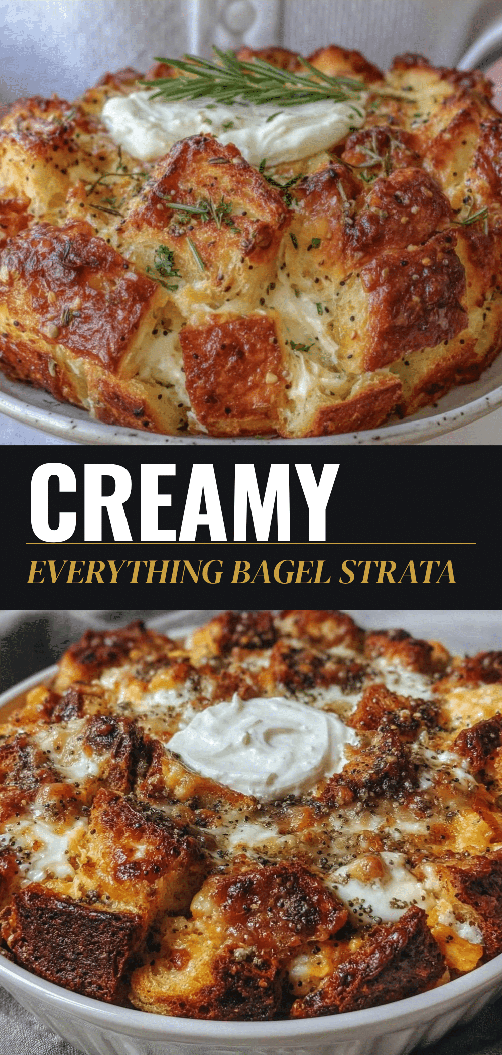 Everything Bagel Strata: Gentle Self-Care Meal 5 Everything Bagel Strata recipe