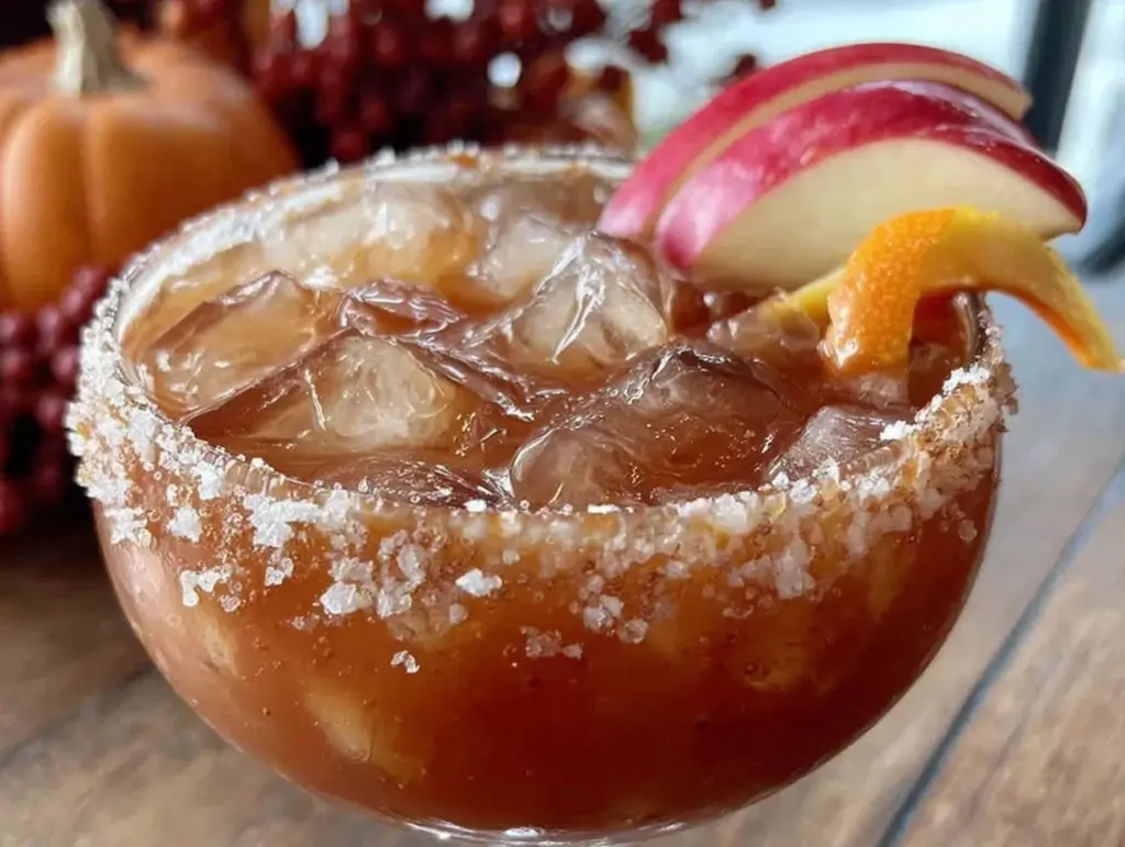 fall apple cider margarita - featured image