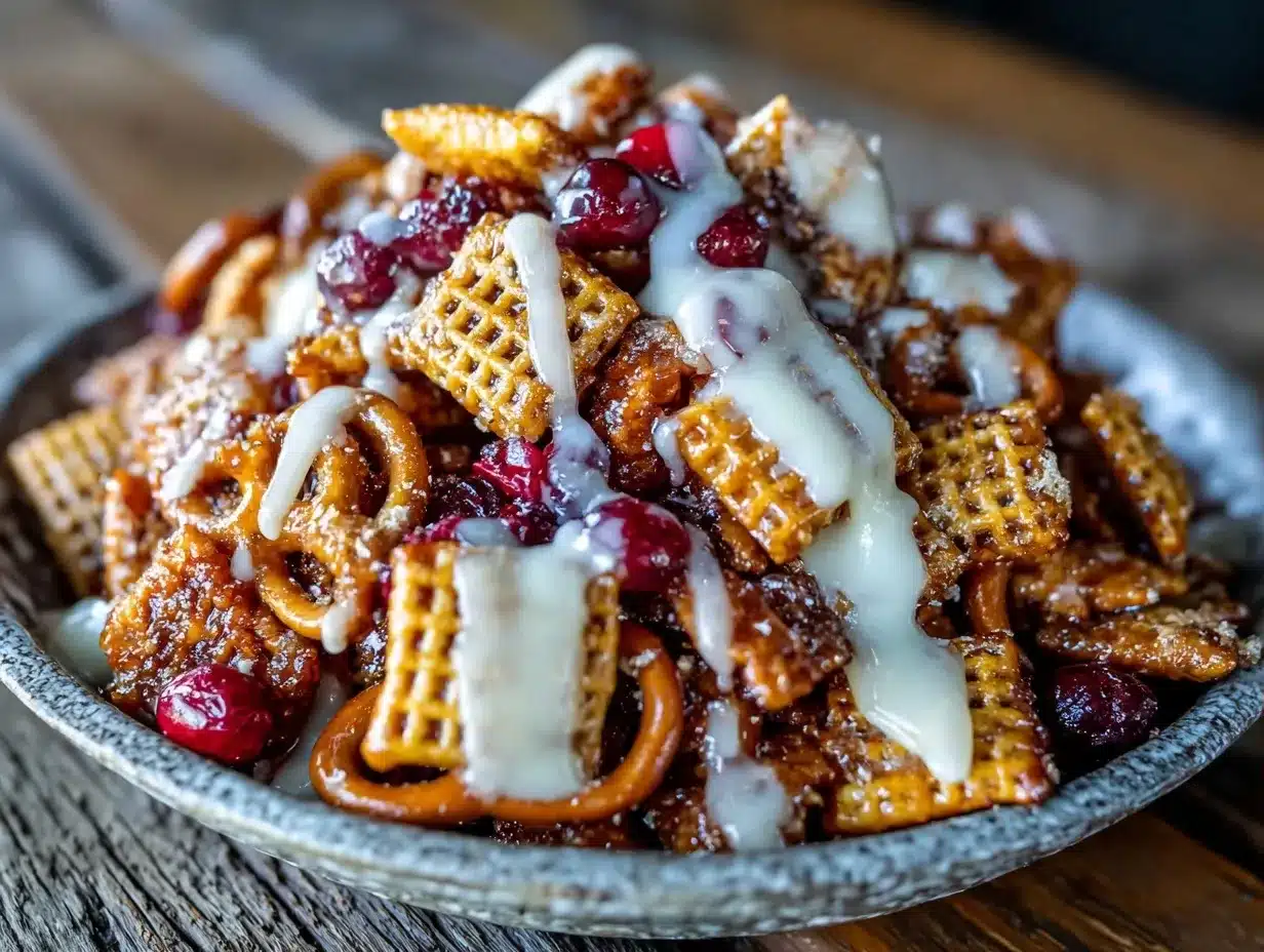 Fall Harvest Chex Mix: Easy Budget Snack for Kids 4 Fall Harvest Chex Mix preparation steps