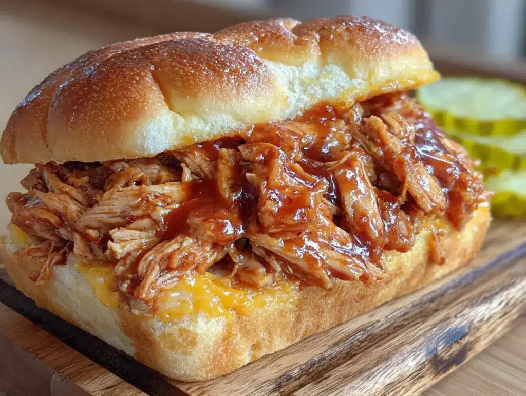 Football Sunday Pulled BBQ Chicken Sandwiches - featured image
