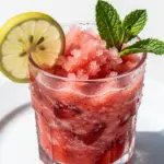 frozen strawberry lime mint drink - featured image