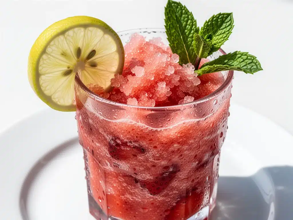frozen strawberry lime mint drink - featured image