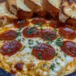 Game Day Cheesy Pepperoni Pizza Dip - featured image
