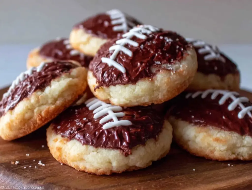 Game Day Football Sugar Cookies - featured image