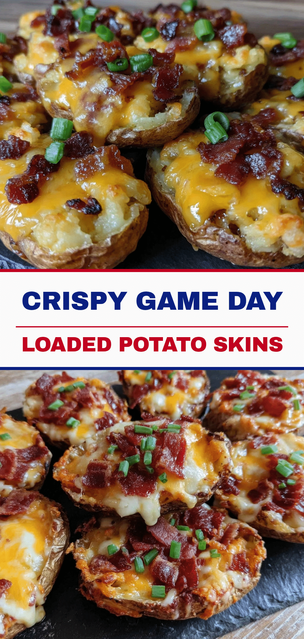 Game Day Loaded Potato Skins: Easy Seasonal Bacon & Cheddar 5 Game Day Loaded Potato Skins recipe