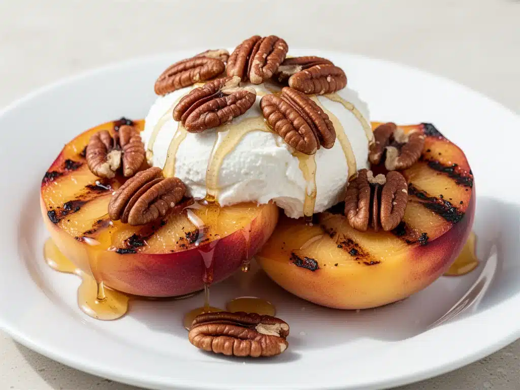 grilled peaches dessert - featured image