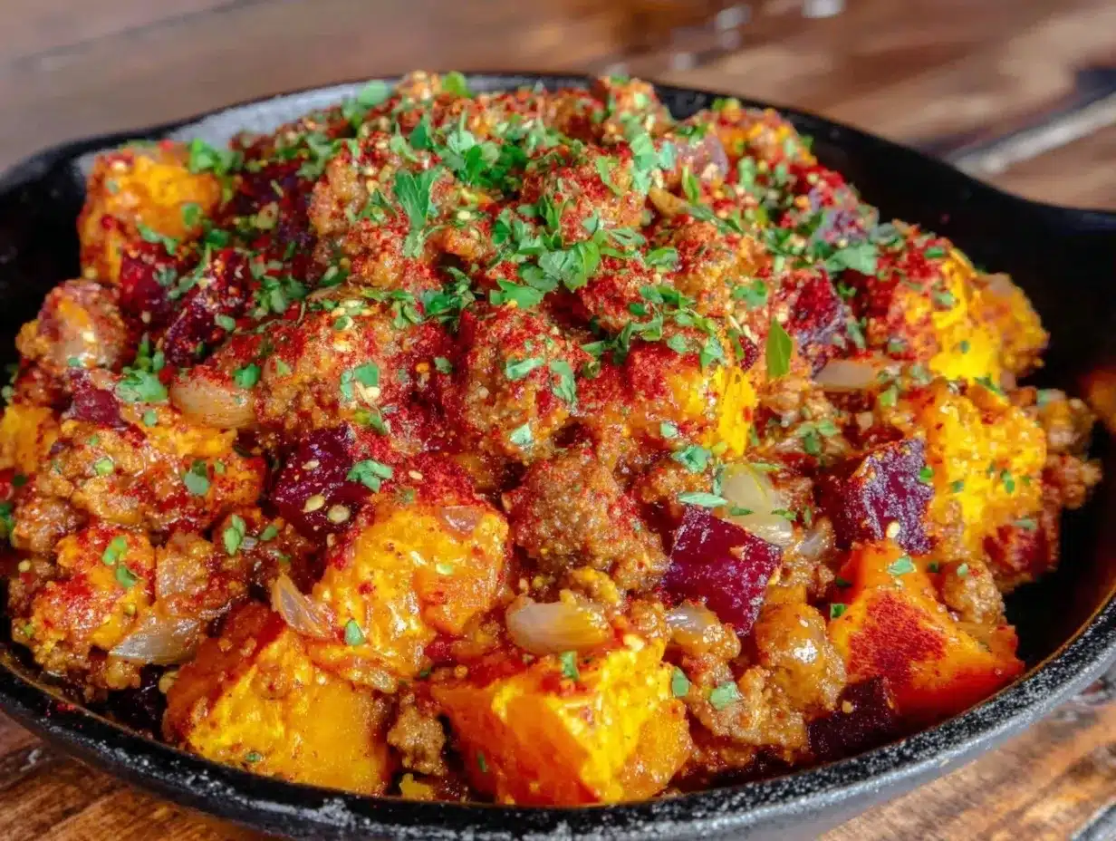 Ground Turkey Sweet Potato Skillet: 1-Person Budget Dinner 4 ground turkey sweet potato skillet preparation steps