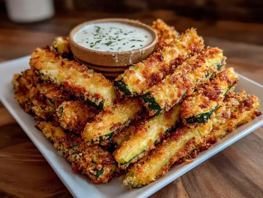 healthy game day zucchini fries - featured image