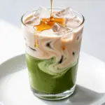 iced matcha latte with honey - featured image