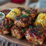 Labor Day Grilled BBQ Chicken Skewers - featured image
