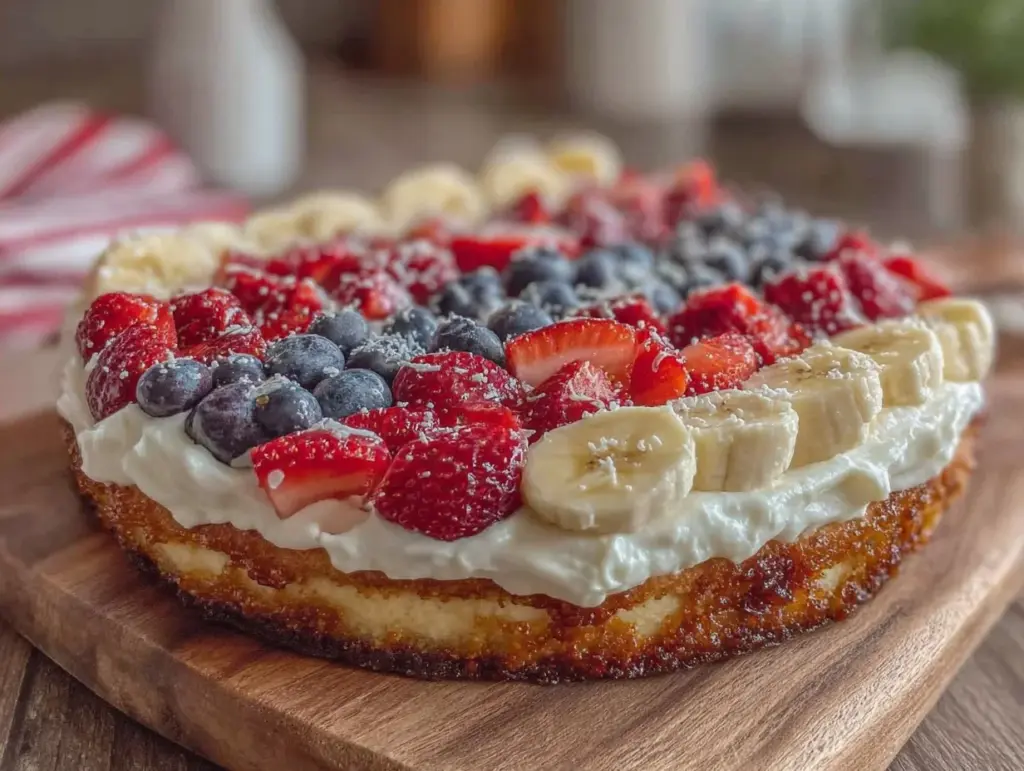 Labor Day Patriotic Fruit Pizza - featured image