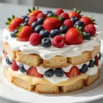 layered trifle with berries and cream - featured image