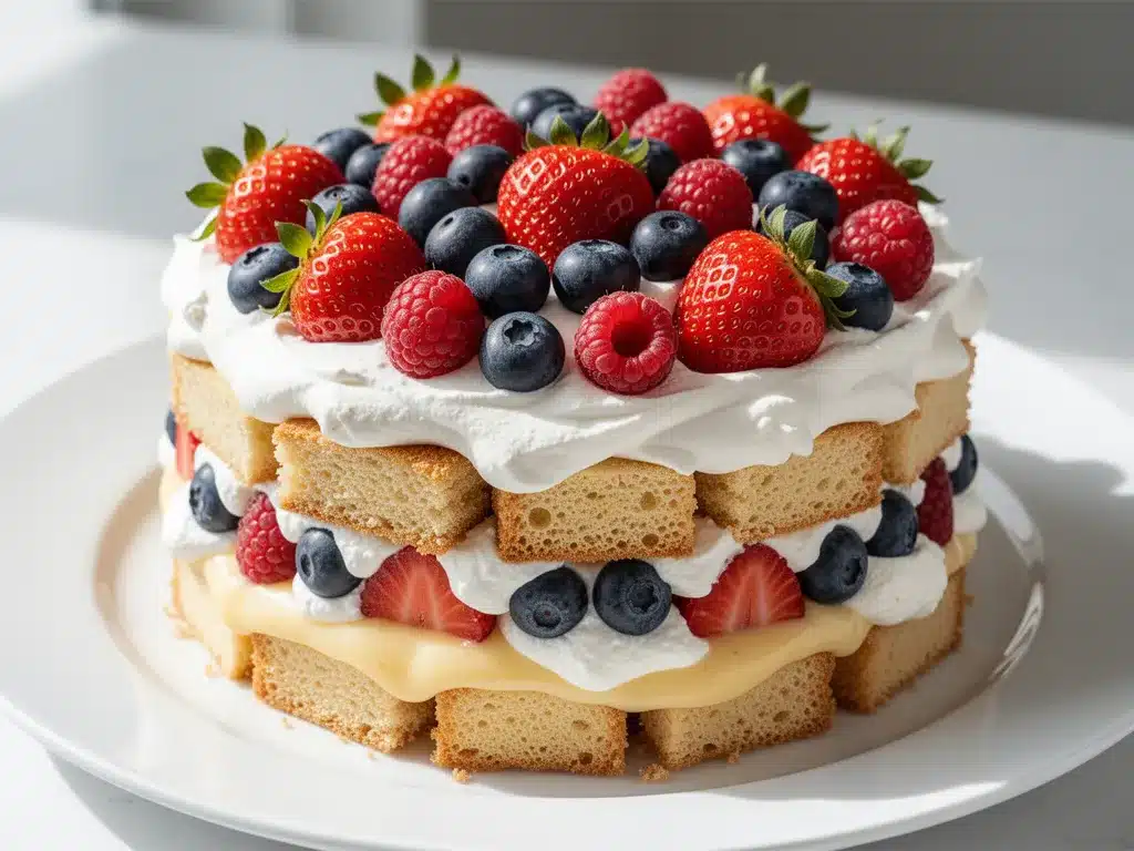 Layered Trifle with Berries and Cream: Easy Elegant Dessert 4 layered trifle with berries and cream preparation steps
