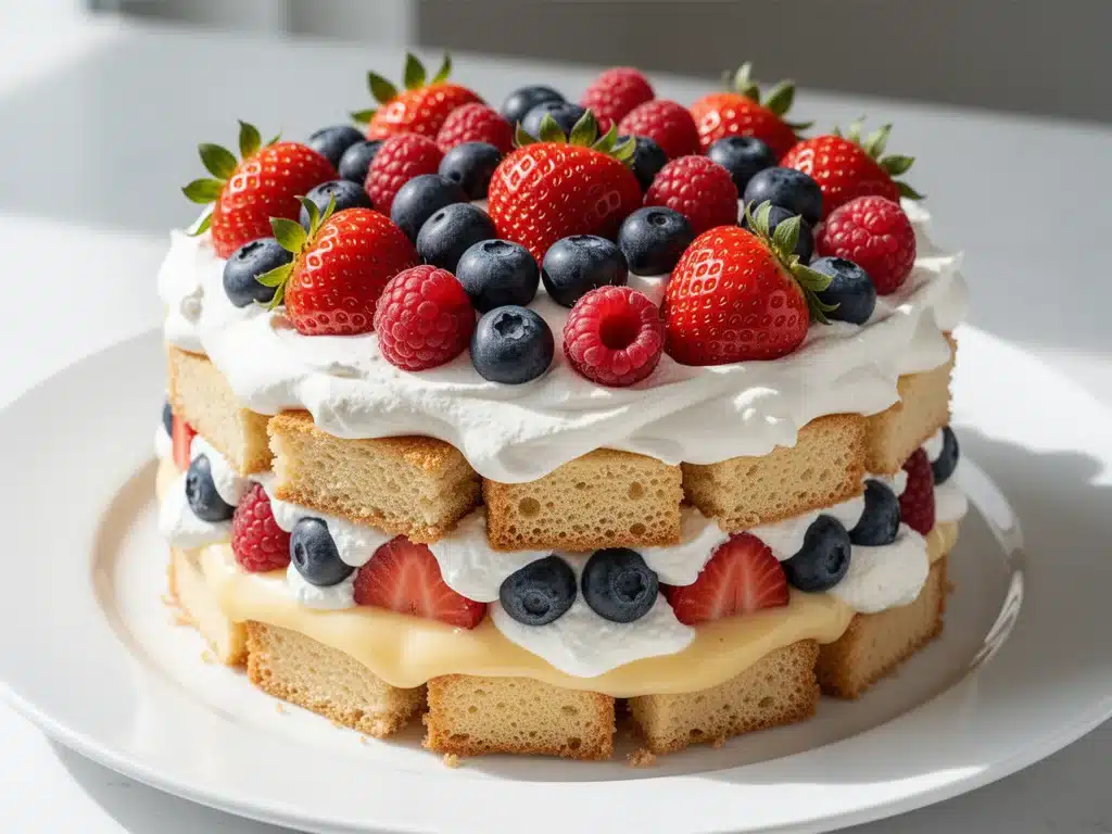 layered trifle with berries and cream - featured image
