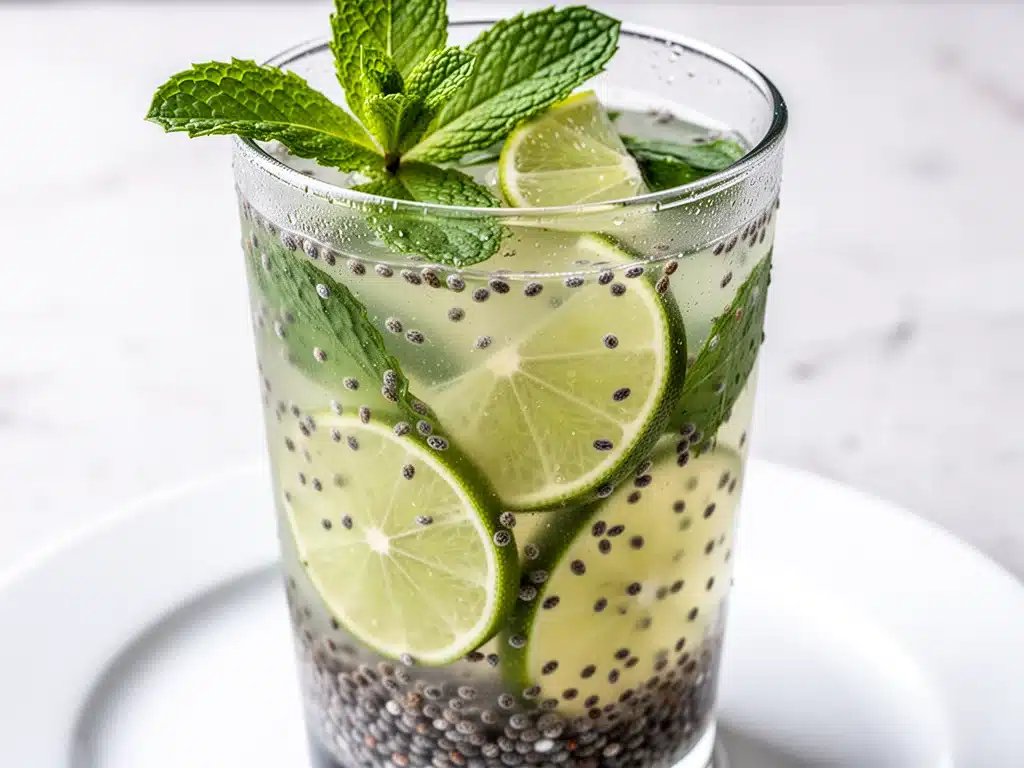 Home 2 lime mint chia seed drink - featured image