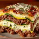 low carb zucchini lasagna - featured image
