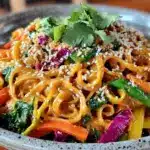 meal prep vegan peanut noodles - featured image