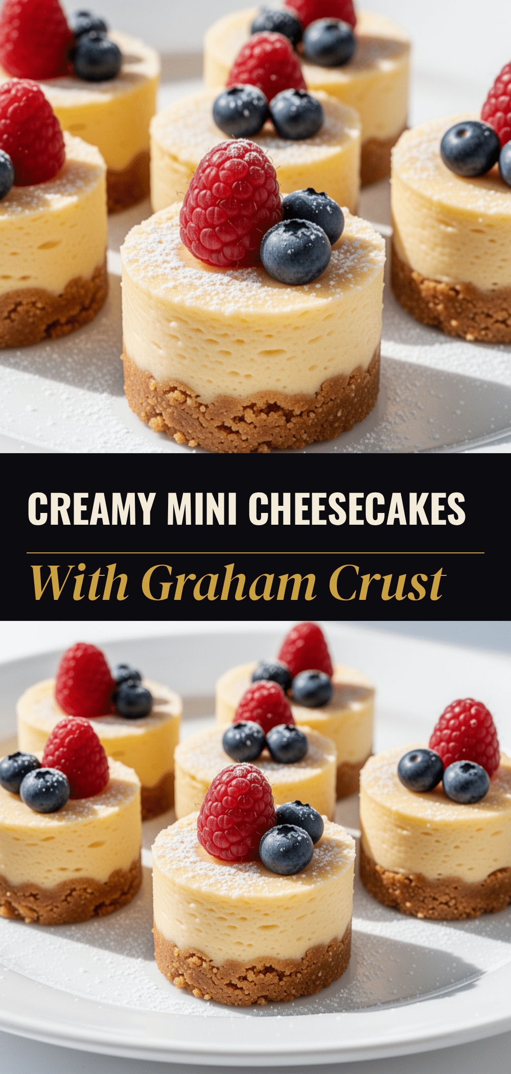Mini Cheesecakes: 3-Ingredient No-Bake Dessert 5 mini cheesecakes recipe