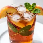 peach mint iced tea - featured image