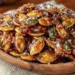 roasted pumpkin seeds with maple cinnamon - featured image