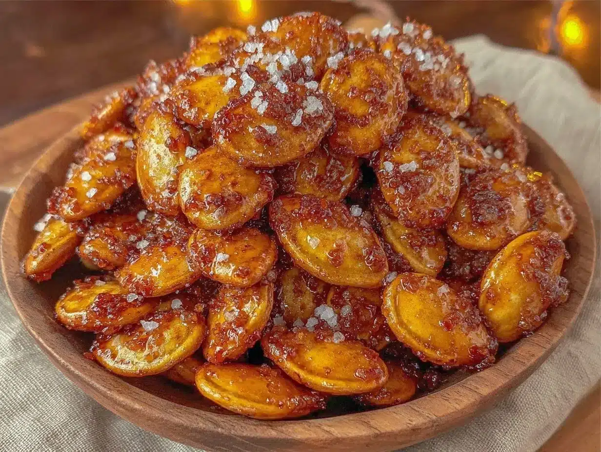 Roasted Pumpkin Seeds with Maple Cinnamon: 3 Easy Budget Snacks 4 roasted pumpkin seeds with maple cinnamon preparation steps
