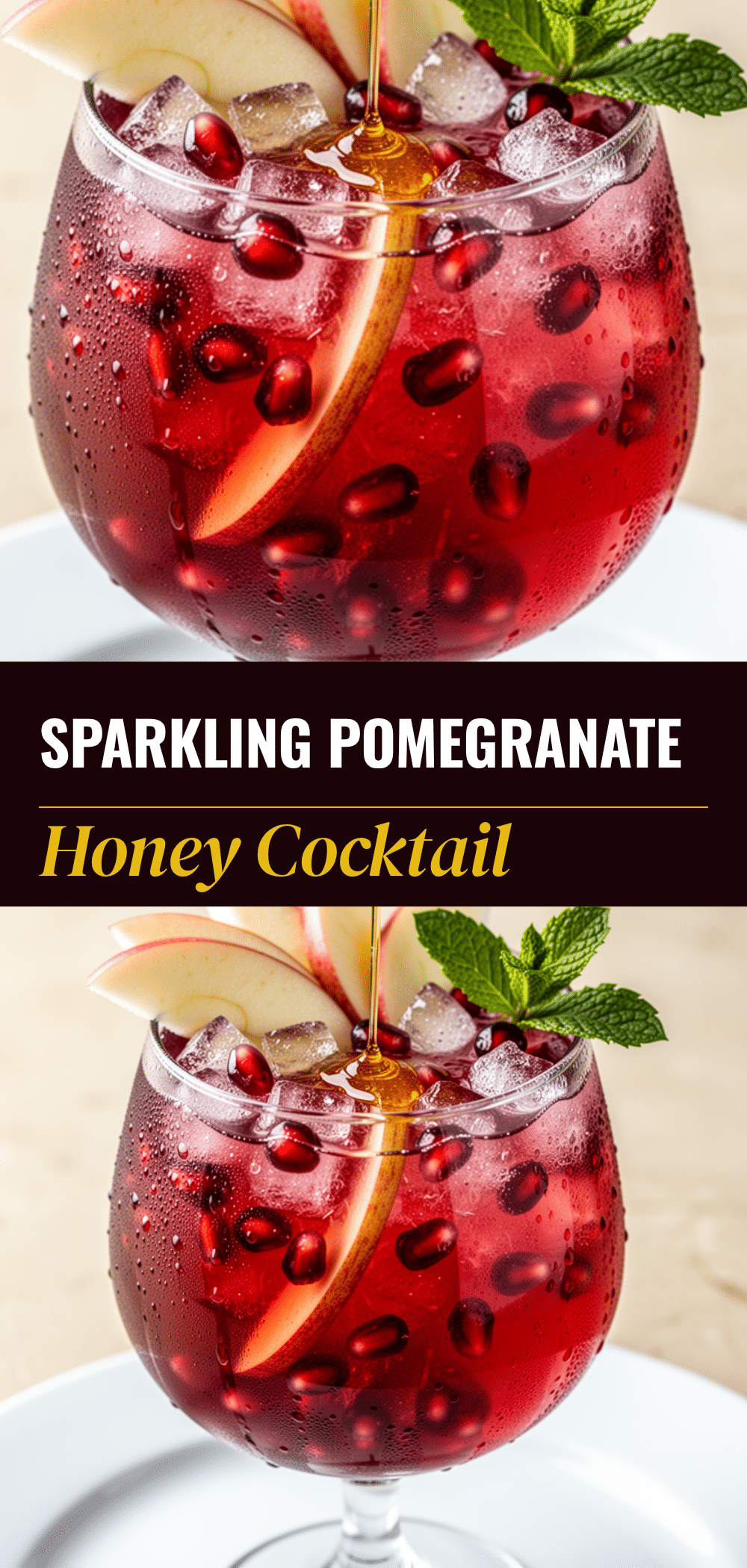 Rosh Hashanah Sparkling Pomegranate and Honey Cocktail: 5 Easy Holiday Drinks 5 Rosh Hashanah Sparkling Pomegranate and Honey Cocktail recipe