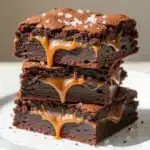 salted caramel brownie bars - featured image