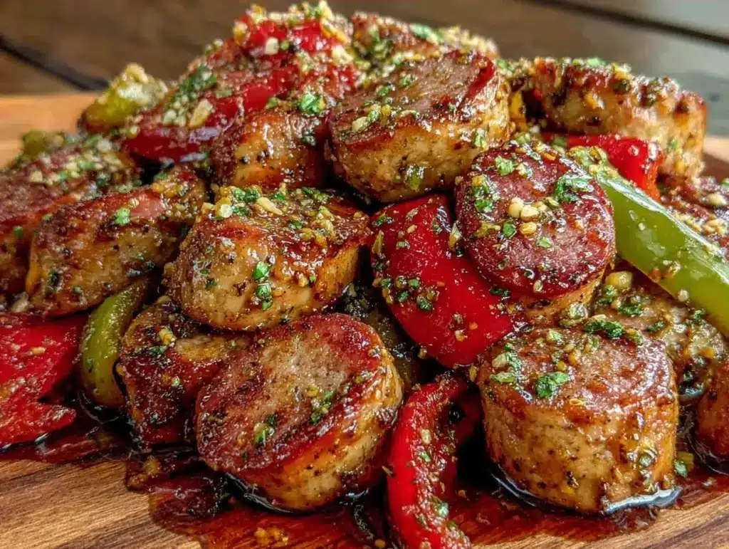 Sheet Pan Sausage & Peppers - featured image