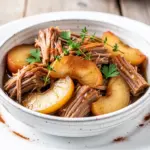 slow cooker pork and apple dinner - featured image